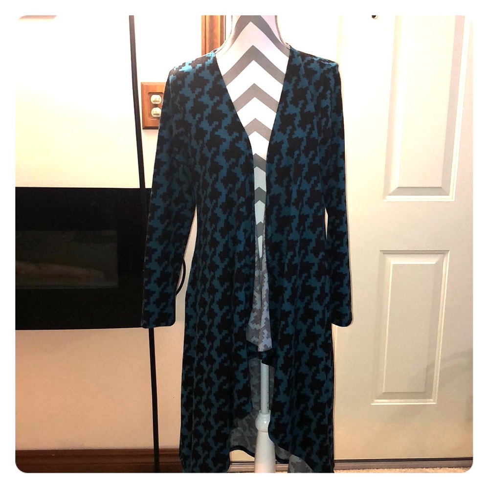Mock Houndstooth Cardigan